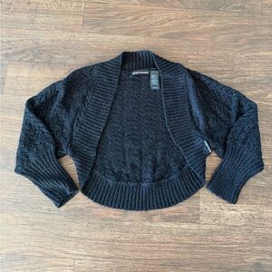 DKNY Jeans Black Knit Bolero Sweater with Sparkle Thread detail - XS - Pre-owned